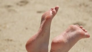 Ann Joy Naked Sunbathing On A Peaceful Beach