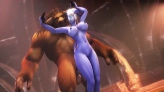 Anime Horny Draenei with Huge Nice Booty Fuck in All Poses